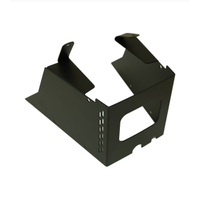 Suporte estampado de a&ccedil;o personalizado revestido a p&oacute; preto para uso em m&aacute;quina de venda autom&aacute;tica