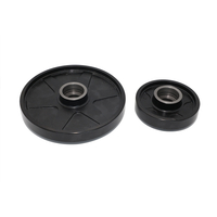 ล้อหล่อเหล็กสีเทาแบบกำหนดเองพร้อมเคลือบ E สีดำใช้กับเครื่องตัดหญ้า