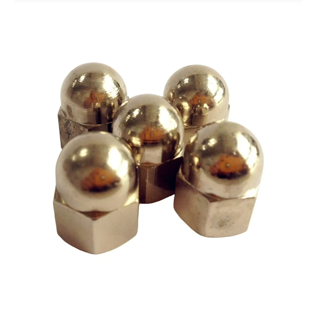 Дөңгелектер үшін никельмен қапталған жез қорытпасынан жасалған ыстық соғу гайка