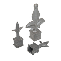 รั้วสวนที่ด้านบนของการหล่อทรายอลูมิเนียมตกแต่งที่ปลอดภัยพร้อมการพ่นทราย