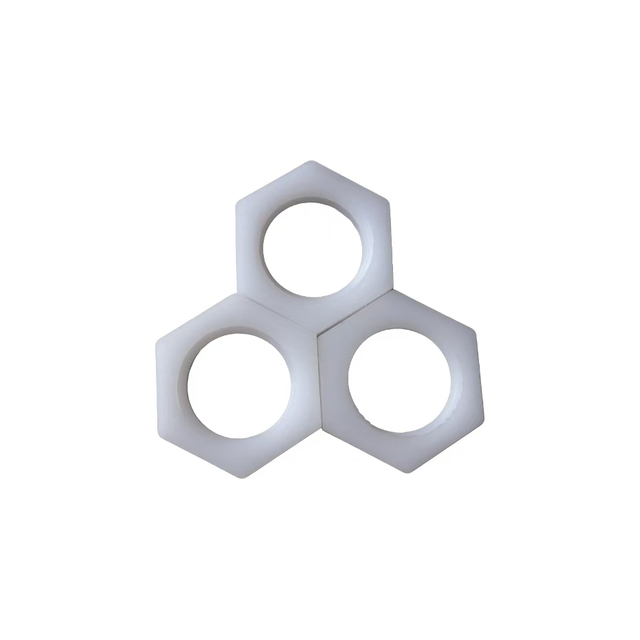 ЦНЦ прецизно обрађени делови од белог ПОМ хексагоналног материјала залиха